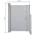 vidaXL Auvent latéral rétractable de patio 100 x 300 cm Gris