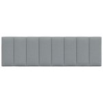 vidaXL Coussin de tête de lit gris clair 160 cm tissu