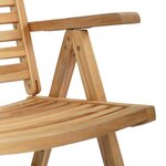 vidaXL Chaises de jardin Pliant Marron 52 x 64 5 x 108 cm