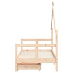 vidaXL Cadre de lit pour enfant et tiroirs 80x160cm bois de pin massif