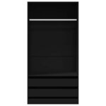 vidaXL Garde-robe Noir 100x50x200 cm Bois d'ingénierie