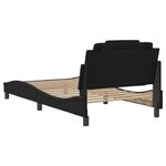 vidaXL Cadre de lit avec LED sans matelas noir 100x200 cm