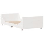 vidaXL Cadre de lit sans matelas blanc 90x190 cm bois de pin massif