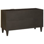 vidaXL Meuble TV Noir et or 80 x 33 x 46 cm bois de manguier massif