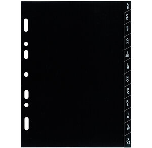 Recharge accessoire Exatime 21 index alphabétique plastique 12 feuillets 210x142 mm EXACOMPTA