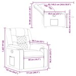 vidaXL Fauteuil inclinable Vert foncé Tissu
