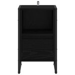vidaXL Table de chevet avec tiroir 2 Pièces Chêne noir 39 5 x 30 x 50 cm