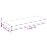 vidaXL Étagère murale flottante 2 Pièces Blanc brillant 60x23 5x3 8cm MDF