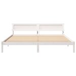 vidaXL Cadre de lit Blanc 200 x 200 cm Bois massif en pin