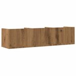 vidaXL Étagère murale à CD chêne artisanal 75x18x18 cm bois ingénierie