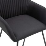 vidaXL Chaises à manger lot de 4 noir tissu