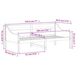 vidaXL Lit de jour sans matelas 90x190 cm bois de pin massif