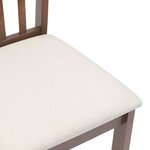 vidaXL Chaises à manger coussins 2 Pièces marron bois massif caoutchouc