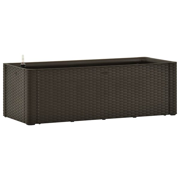 vidaXL Lit surélevé de jardin avec système d'arrosage Moka 100x43x33cm