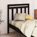 vidaXL Tête de lit Noir 106x4x100 cm Bois massif de pin