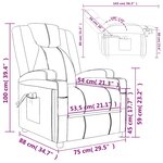 vidaXL Fauteuil de massage électrique Cappuccino Similicuir