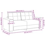 Canapé loveseat vidaXL Marron 140 cm en simili cuir