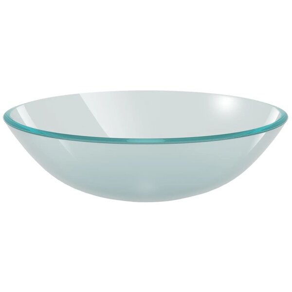 vidaXL Lavabo Verre trempé 42 cm Givré