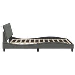 vidaXL Cadre de lit sans matelas gris foncé 140x190 cm tissu