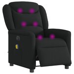 vidaXL Fauteuil de massage inclinable électrique Noir Tissu
