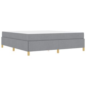 vidaXL Cadre de lit avec matelas Gris clair 180 x 200 cm tissu