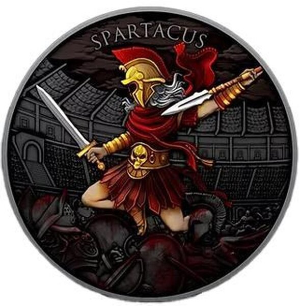 Pièce de monnaie en Argent g 31.1 (1 oz) Millésime 2024 Legendary Warriors Medals SPARTACUS