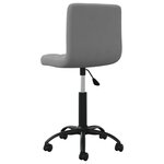 vidaXL Chaise pivotante de bureau Gris foncé Velours