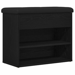 vidaXL Banc de rangement Chêne noir 62 x 32 x 50 cm Bois d'ingénierie
