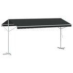 vidaXL Auvent autoportant 5 x 3 m Polyester Anthracite