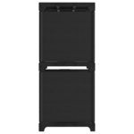 vidaXL Étagère d'affichage 4 cubes Noir 69x30x72 5 cm Tissu