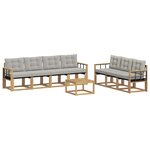 vidaXL Ensemble de canapés d'extérieur 8 pc Blanc et gris clair