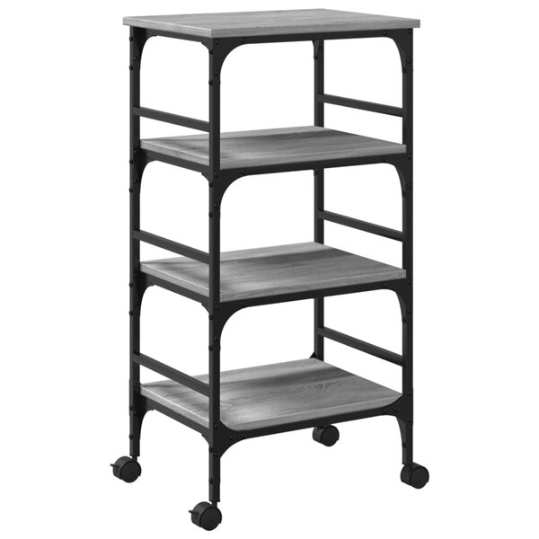vidaXL Chariot de cuisine sonoma gris 45x35x89 5 cm bois d'ingénierie