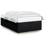 vidaXL Cadre de lit noir 120x190 cm tissu