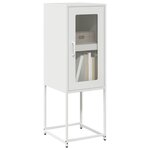 vidaXL Buffet blanc 36x39x107 cm acier laminé à froid