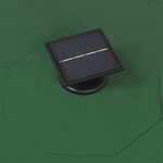 vidaXL Parasol mural de jardin avec LED 300 cm vert