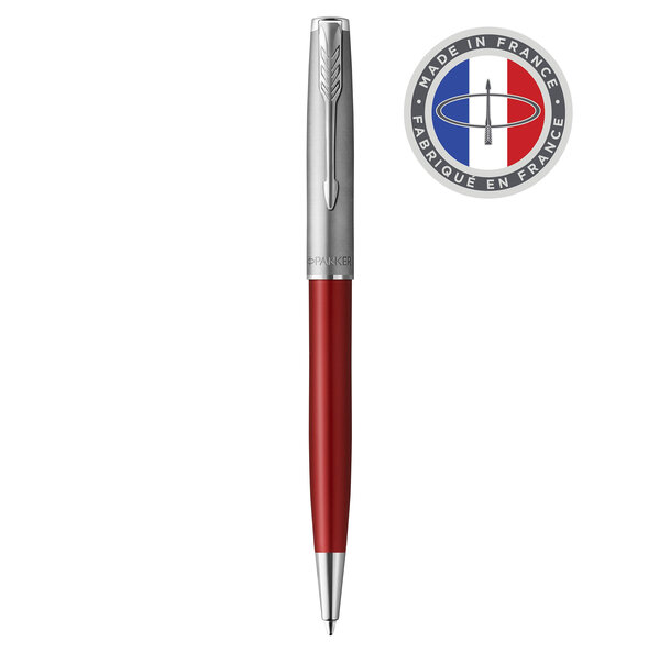 Parker sonnet essentiel stylo bille rouge recharge noire pointe moyenne coffret cadeau