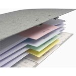 Paquet de 100 Fiches Intercalaire 105x240 Recyclées 2 trous Jaune x 12 EXACOMPTA
