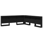 vidaXL Tête de lit de rangement Chêne noir 200 cm Bois d'ingénierie