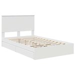vidaXL Lit de Rangement Blanc 120 x 190 cm Bois d'ingénierie