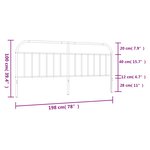 vidaXL Tête de lit métal blanc 193 cm