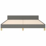 vidaXL Cadre de lit avec tête de lit Gris foncé 160 x 200 cm Tissu