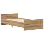vidaXL Cadre de lit sans matelas chêne artisanal 90x190 cm