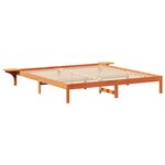 vidaXL Cadre de lit avec tables de chevet Marron Marron cire