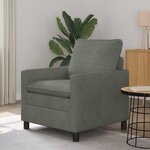 vidaXL Canapé Gris clair 76 x 81 x 87 5 cm Tissu