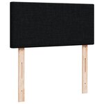 vidaXL Sommier à lattes de lit et matelas Noir 80x200 cm Tissu