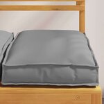 vidaXL Coussin pour assise de palette 2 Pièces Gris 40 x 40 x 8 cm