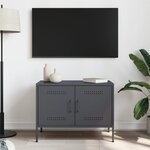 vidaXL Meuble TV anthracite 68x39x50 5 cm acier