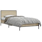 vidaXL Cadre de lit avec tête de lit Chêne Sonoma 80 x 200 cm