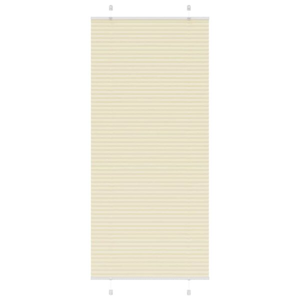 vidaXL Store plissé crème 95x200 cm largeur du tissu 94 4 cm polyester