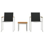 vidaXL Ensembledesalleàmangerd'extérieur 3 Pièces Acacia massif